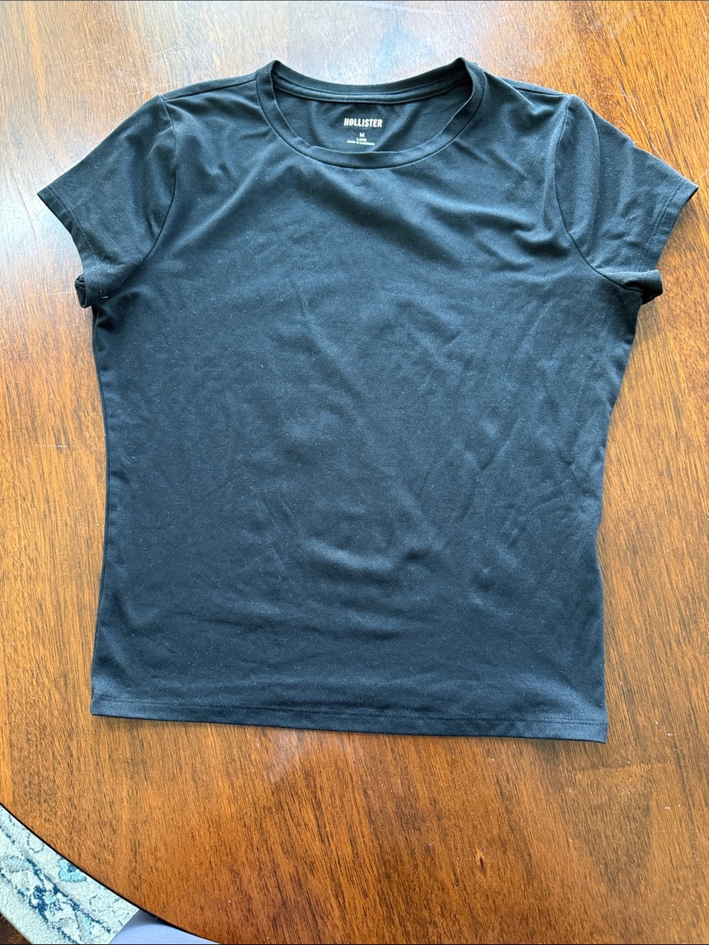 Hollister Black Slim Crewneck Tee